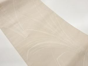 紗紬草葉模様織出し名古屋帯